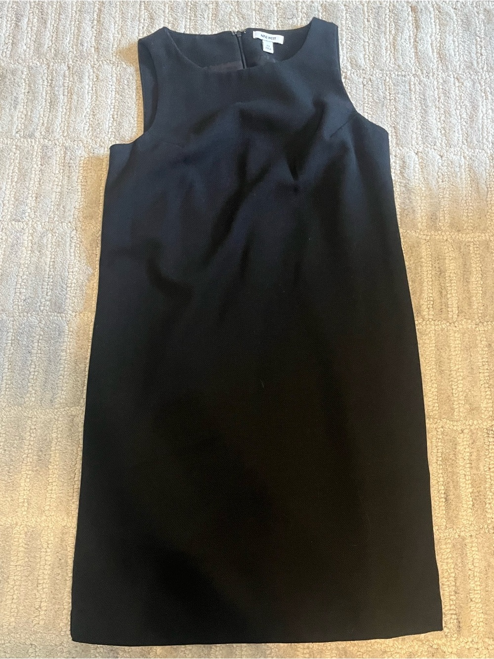 Nine West Black Sleeveless Midi Sheath Dress